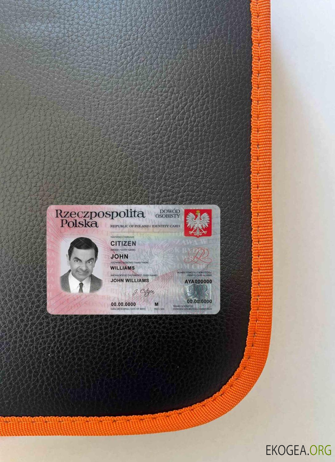 Pologne ID photolook AVANT template Pologne ID photolook AVANT template